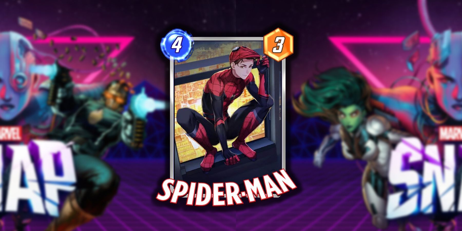 image showing spider man card in marvel snap.