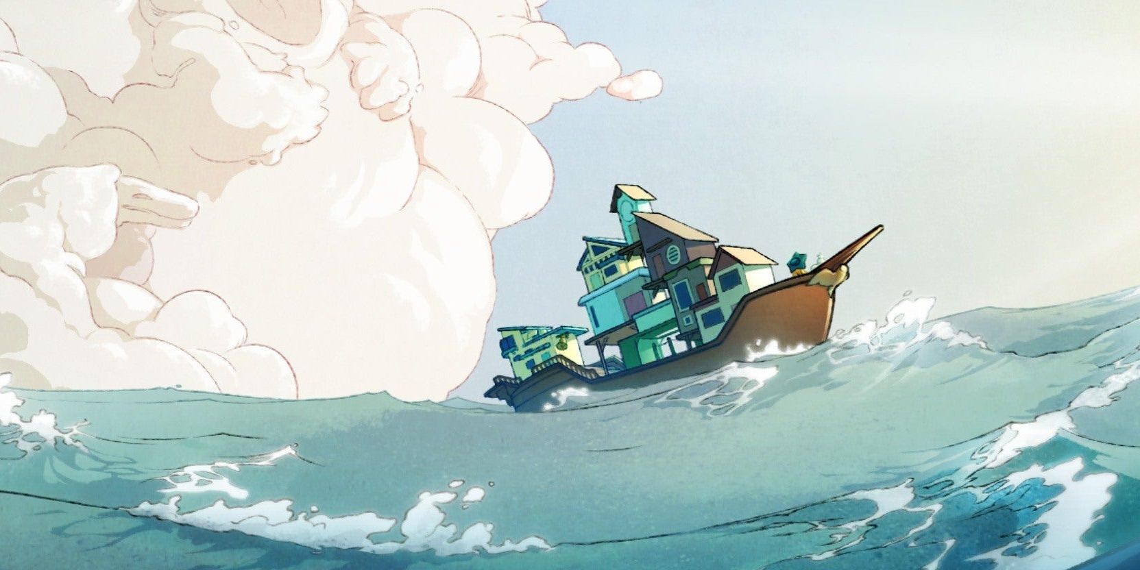 Spiritfarer Game Cover Boat On Ocean