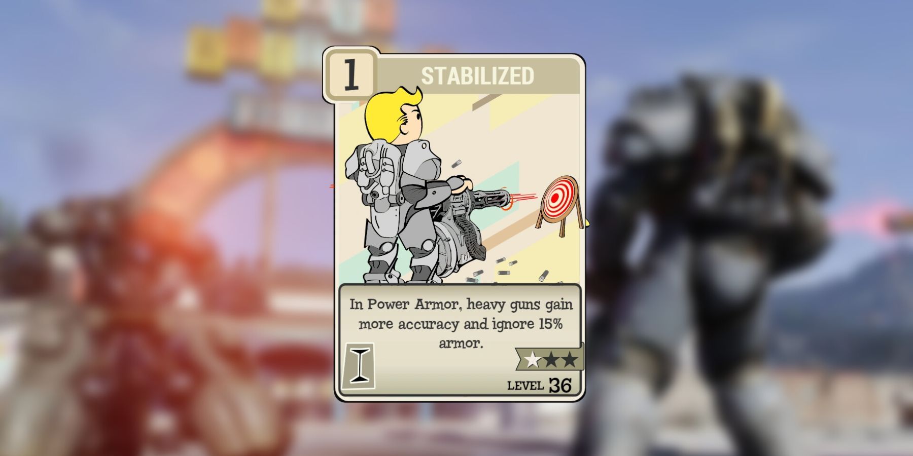 image showing the stabilized perk card for power armor.