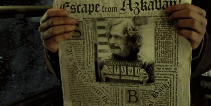 Stan Shunpike holds the Daily Prophet in Harry Potter and the Prisoner of Azkaban.