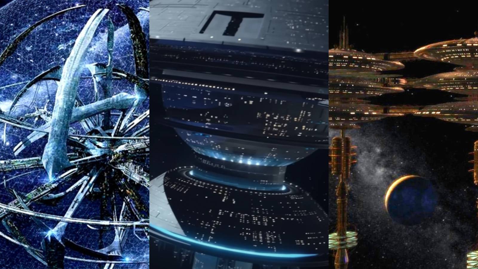 Starbase Yorktown, Spacedock, and Jupiter Station in Star Trek