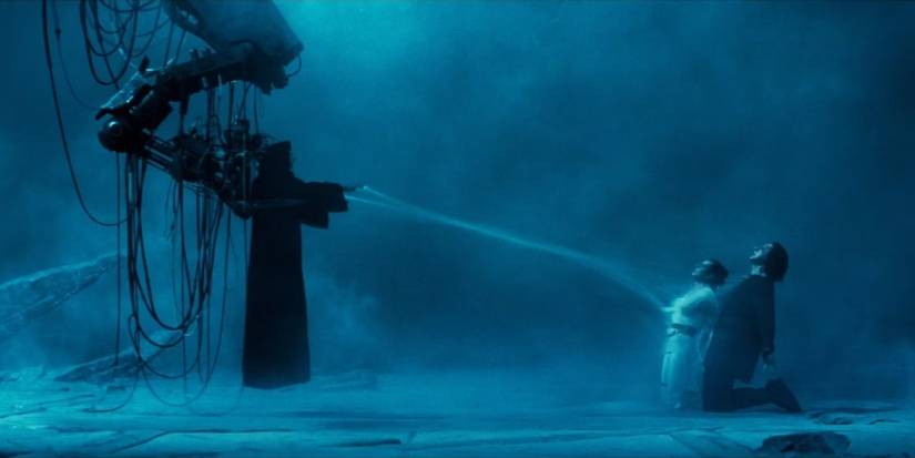 star wars force drain Palpatine Using Force Drain On Rey & Ben