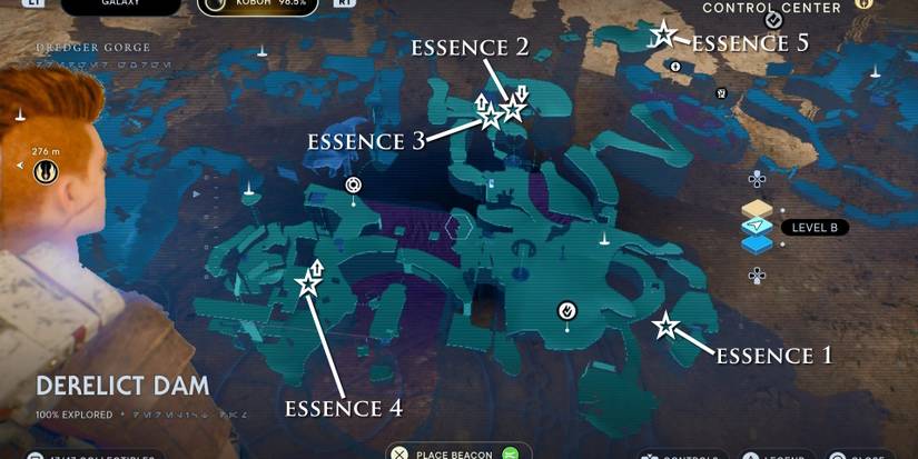Star Wars Jedi Survivor Derelict Dam Essences Map