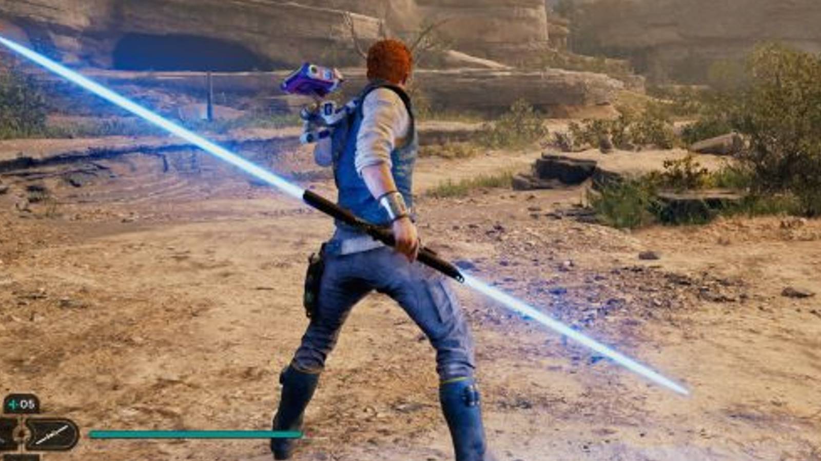 Star Wars Jedi survivor double bladed light saber