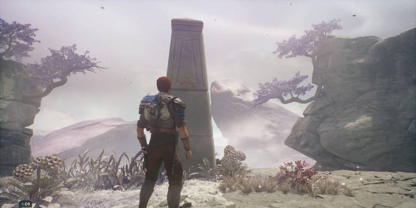 cal kestis at a jedi pillar