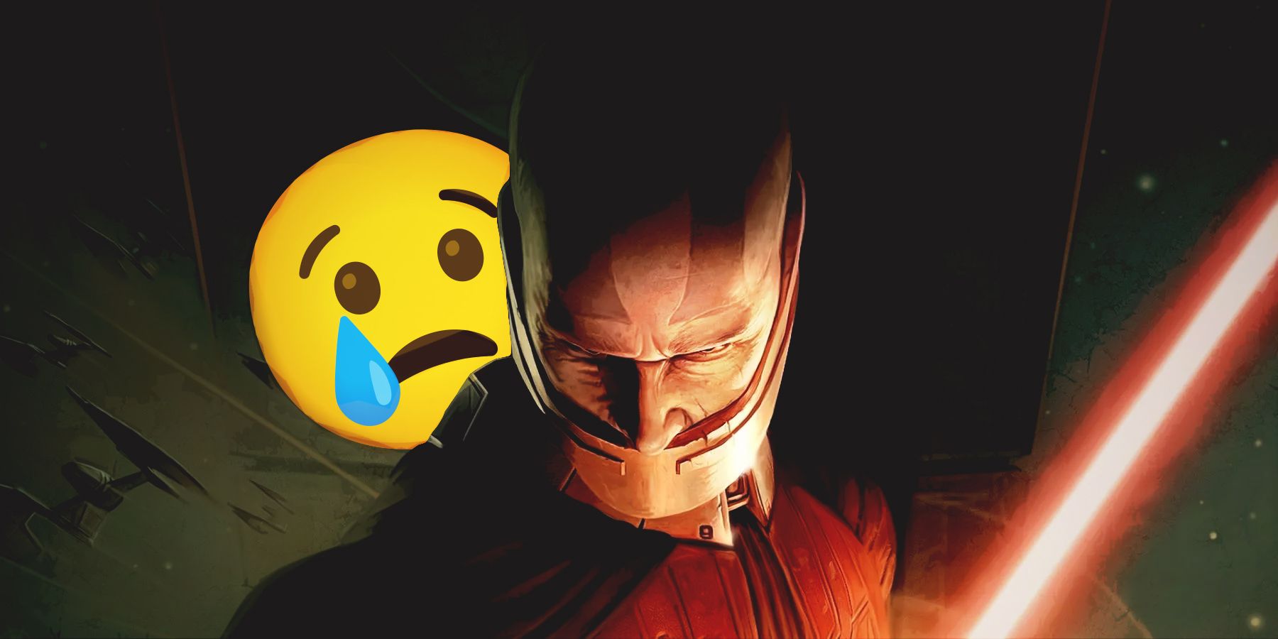 Star Wars Knights of the Old Republic KOTOR Malak with Crying Face emoji