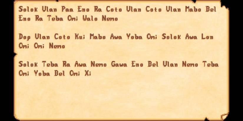 stardew valley incomprehensible text