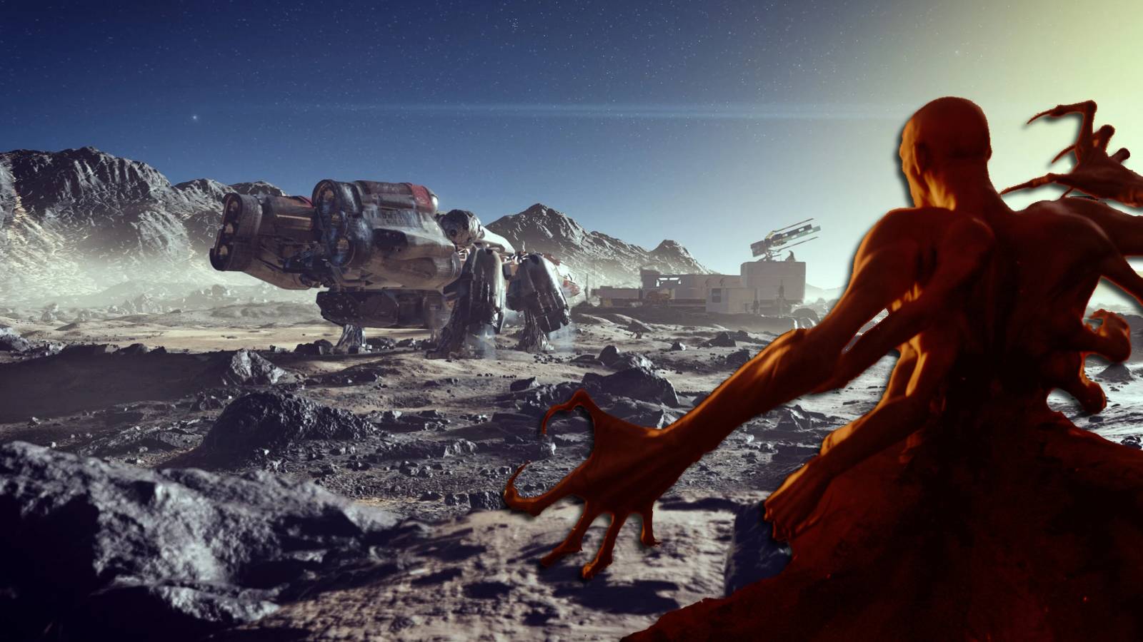 Starfield screenshot with Redfall vampire