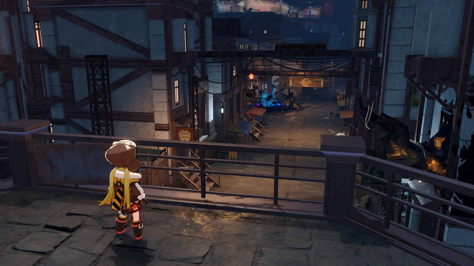 Hook overlooking Rivet Town in Honkai: Star Rail