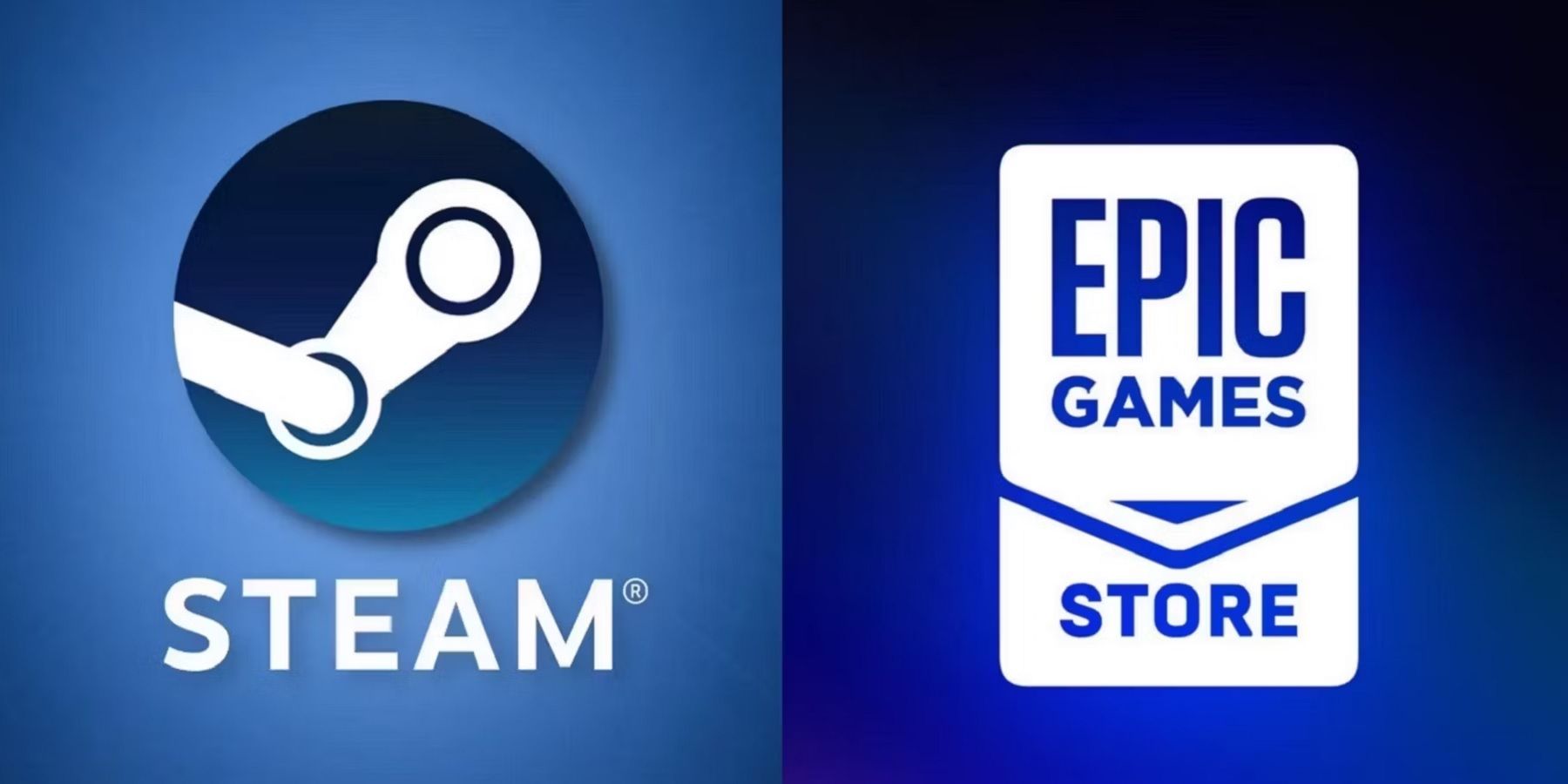 steam and epic games store logos