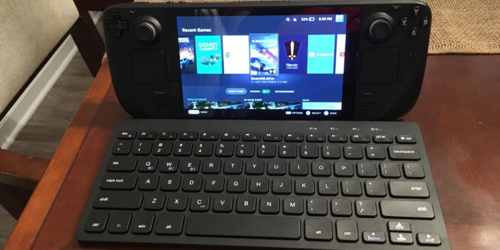 Bluetooth keyboard connected to Steam Deck