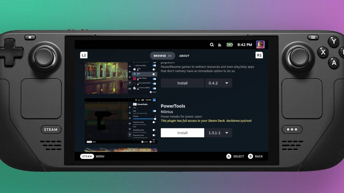 Steam Deck PowerTools location