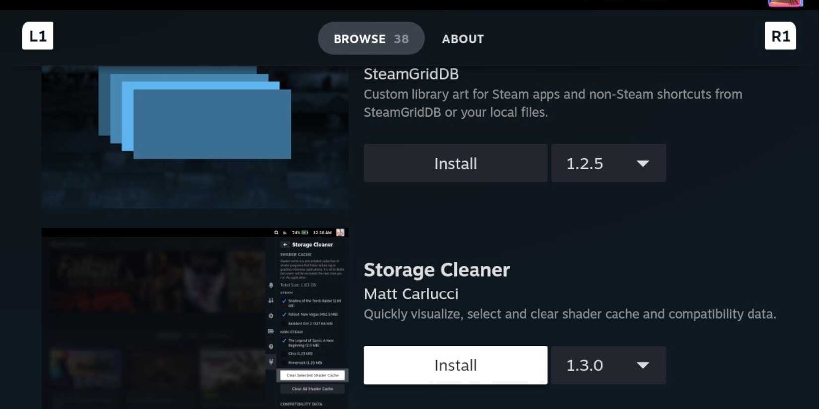 Storage Cleaner on Steam Deck