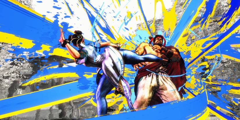 SF6 Art featuring Chun Li and Ryu