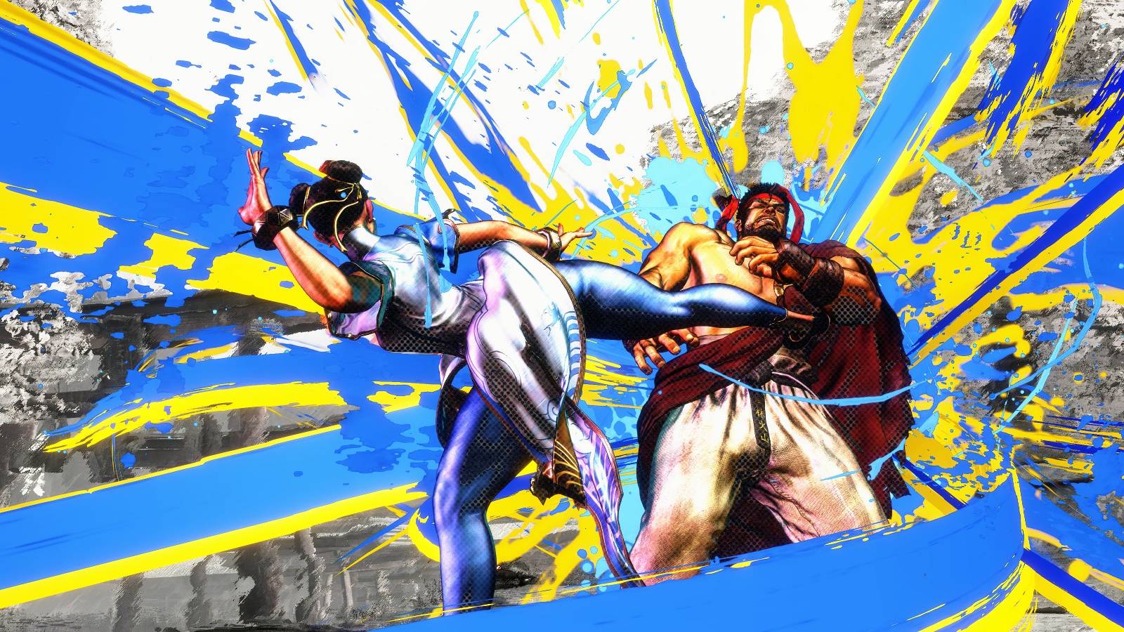 SF6 Art featuring Chun Li and Ryu