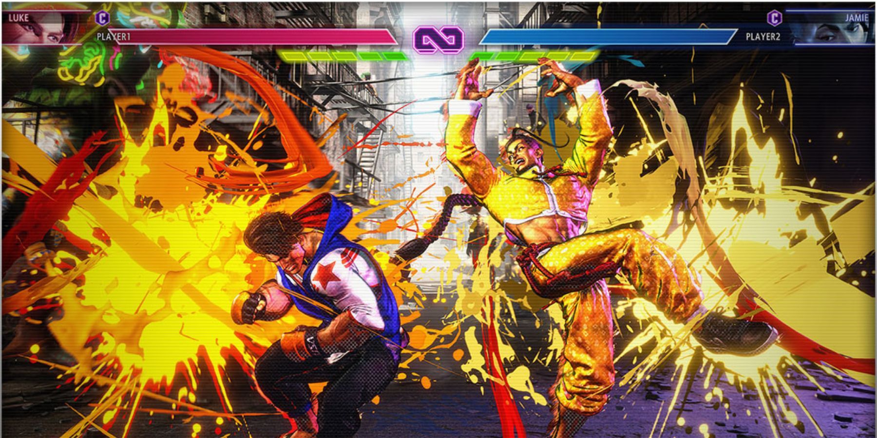 image showing a street fighter 6 match with the new drive system.