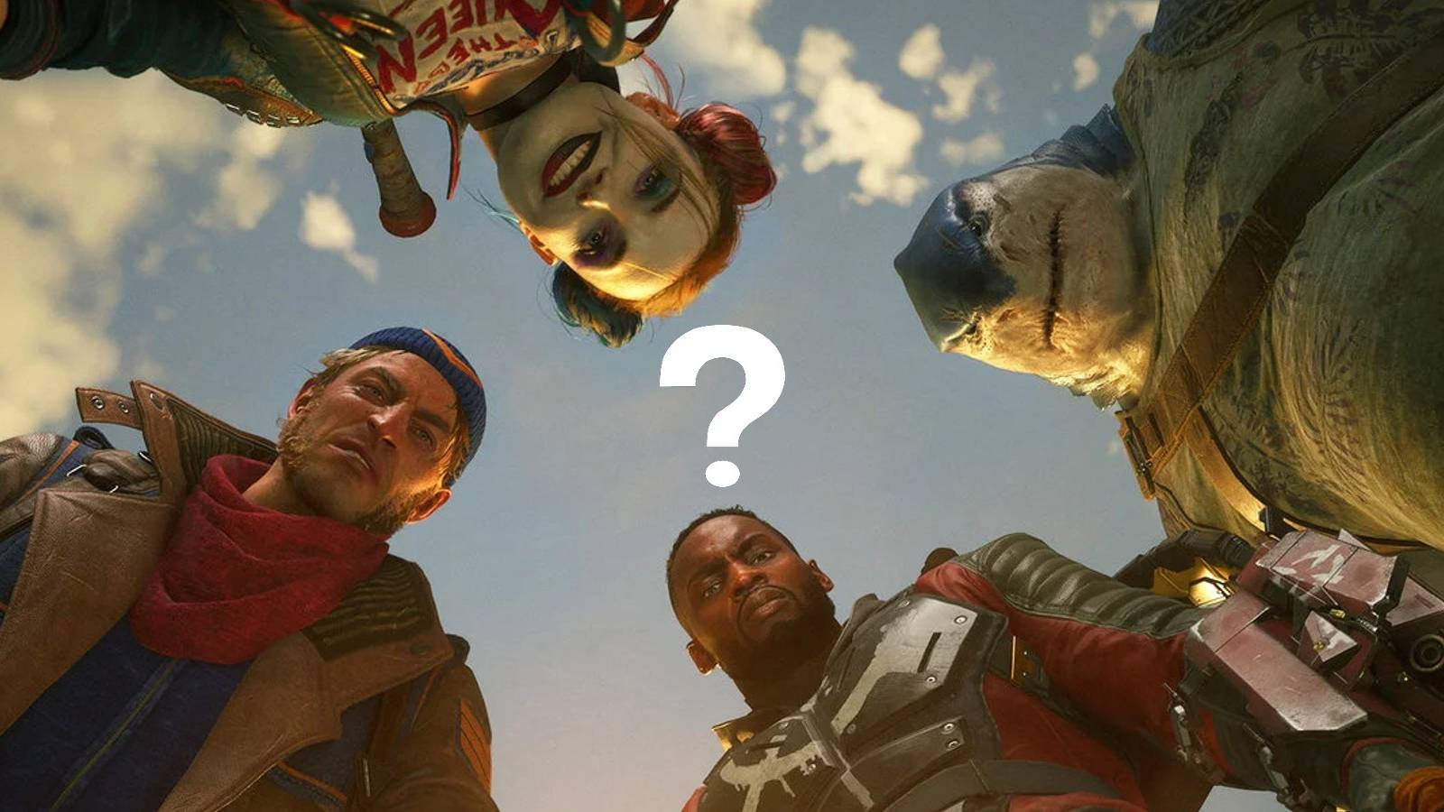 Suicide Squad Kill the Justice League Circle Question Mark