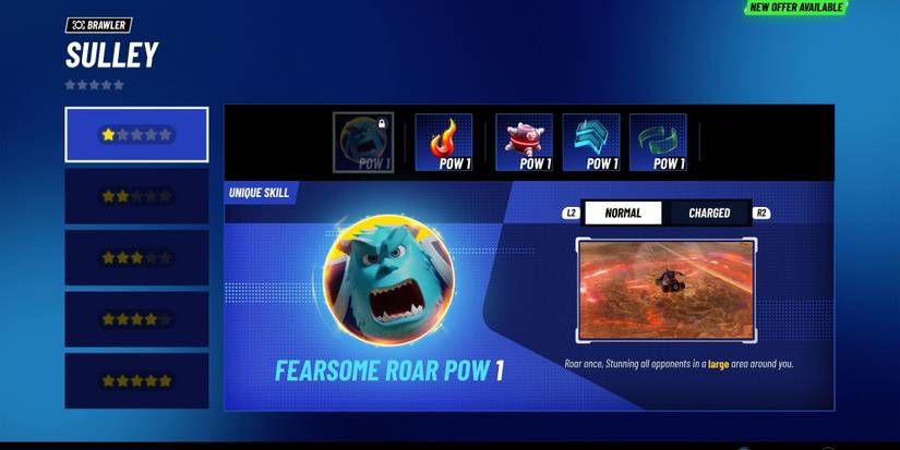 Sulley's unique skill in Disney Speedstorm, known as the Fearsome Roar