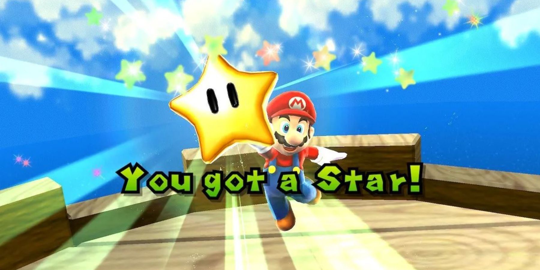 Mario getting a Super Star