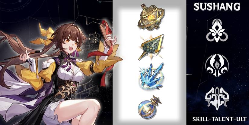 sushang skill-talent-ultimate trace materials in honkai star rail