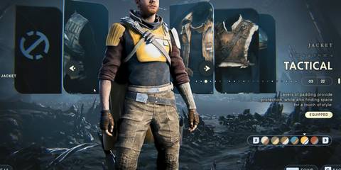 image showing the tactical outfit set in star wars jedi survivor.