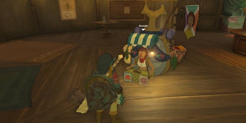 Talking to Beedle in The Legend of Zelda Tears of the Kingdom