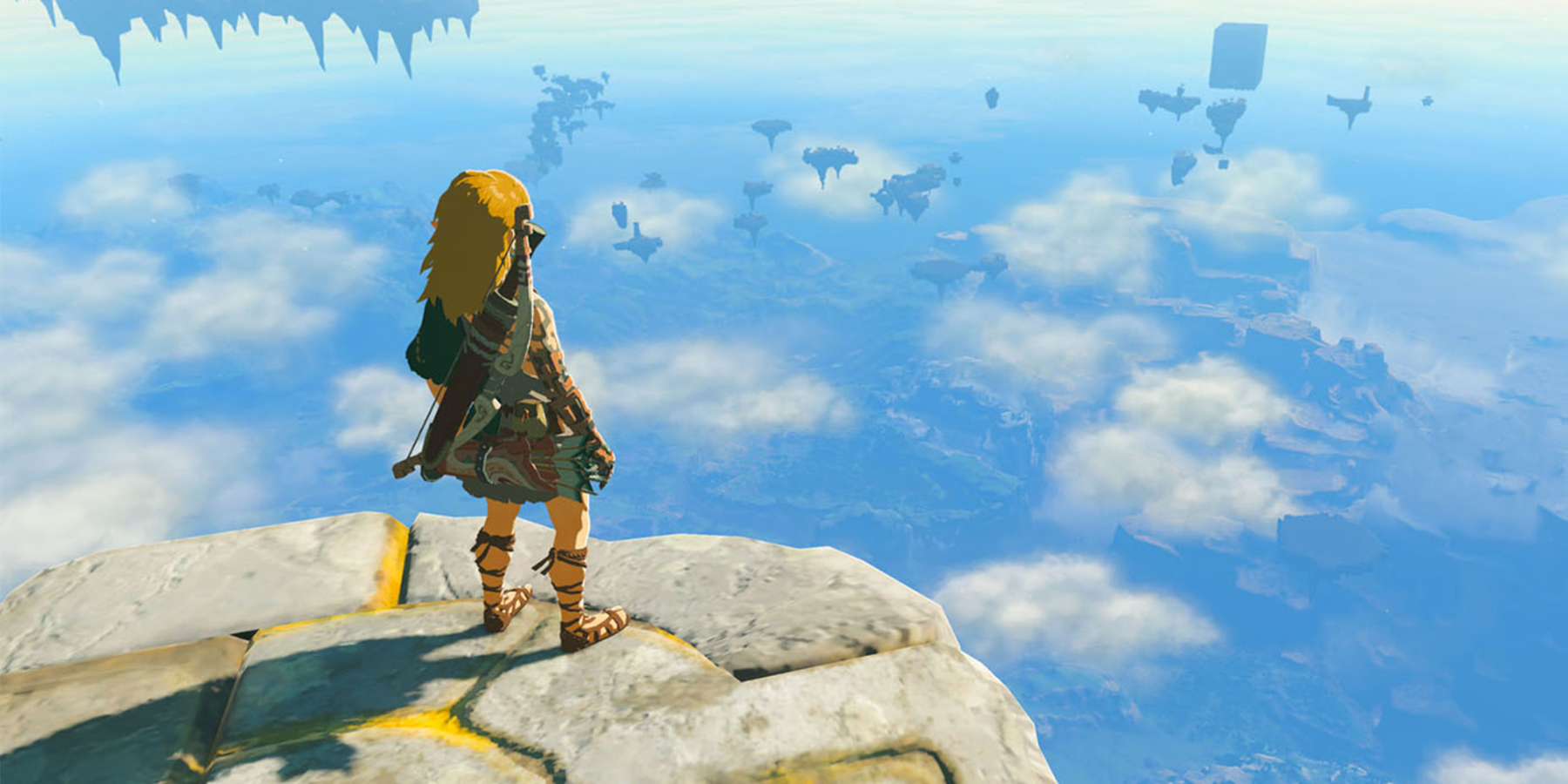 Link on the big wheel in The Legend of Zelda Tears of the Kingdom 