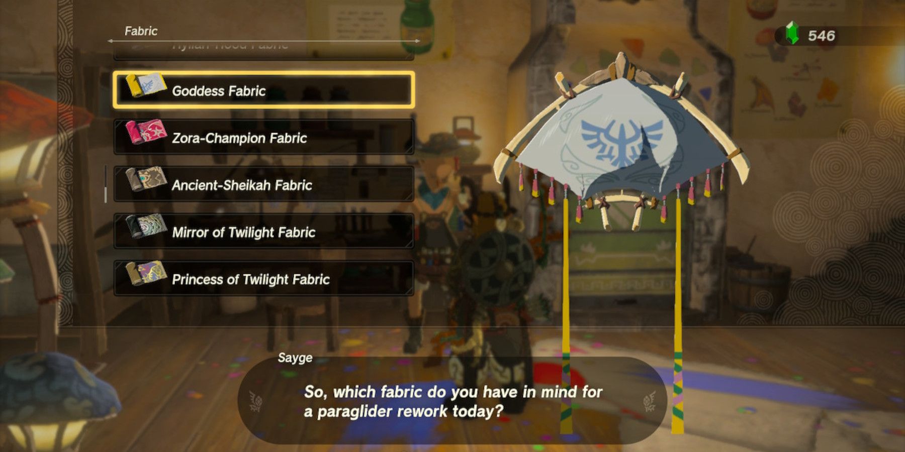 Zelda: Tears of the Kingdom - All Paraglider Fabrics and How to Get Them