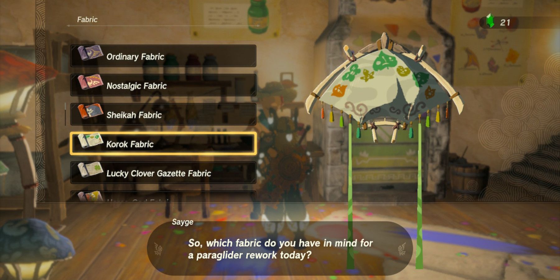 Zelda: Tears of the Kingdom - All Paraglider Fabrics and How to Get Them