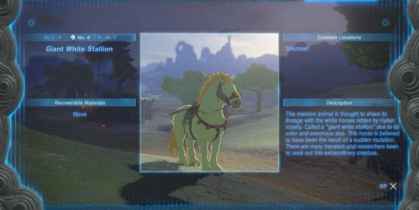 Tears of the Kingdom Giant White Stallion