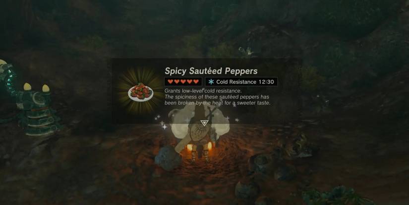 Tears of the Kingdom Health Recipes- Spicy Sauteed Peppers