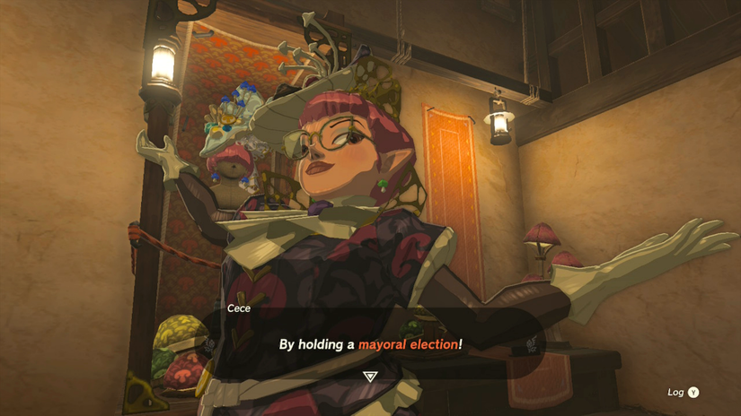 zelda tears of the kingdom cece reede election hateno village