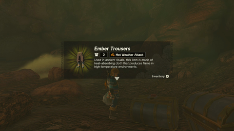 zelda tears of the kingdom fierce deity armor set misko treasure cephla lake cave ember trousers
