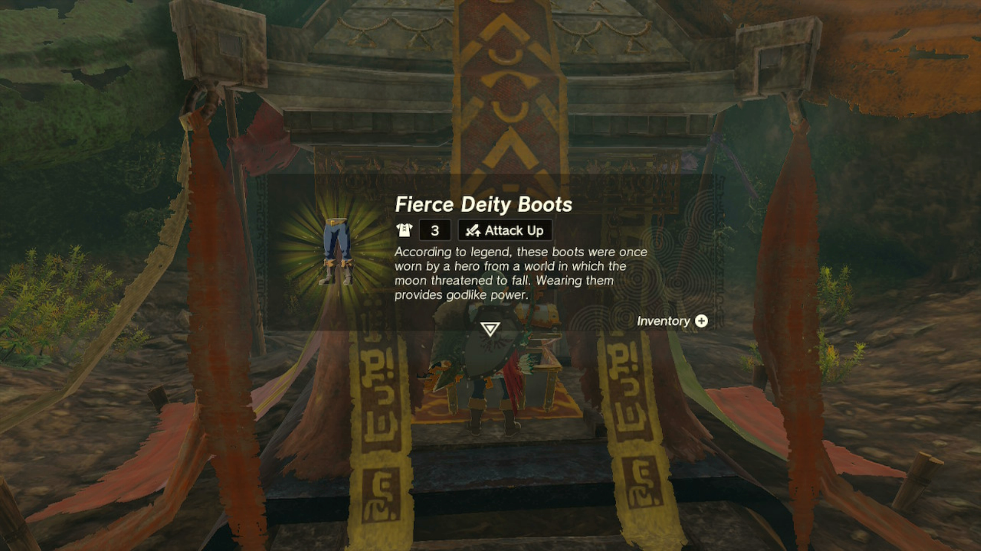 zelda tears of the kingdom fierce deity armor set misko treasure boots