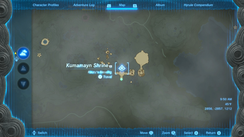 zelda tears of the kingdom kumamayn shrine location