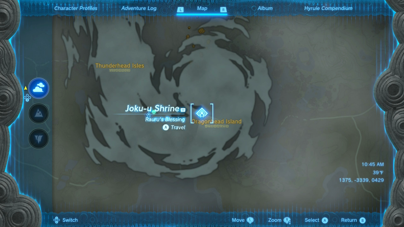 zelda tears of the kingdom joku-u shrine location