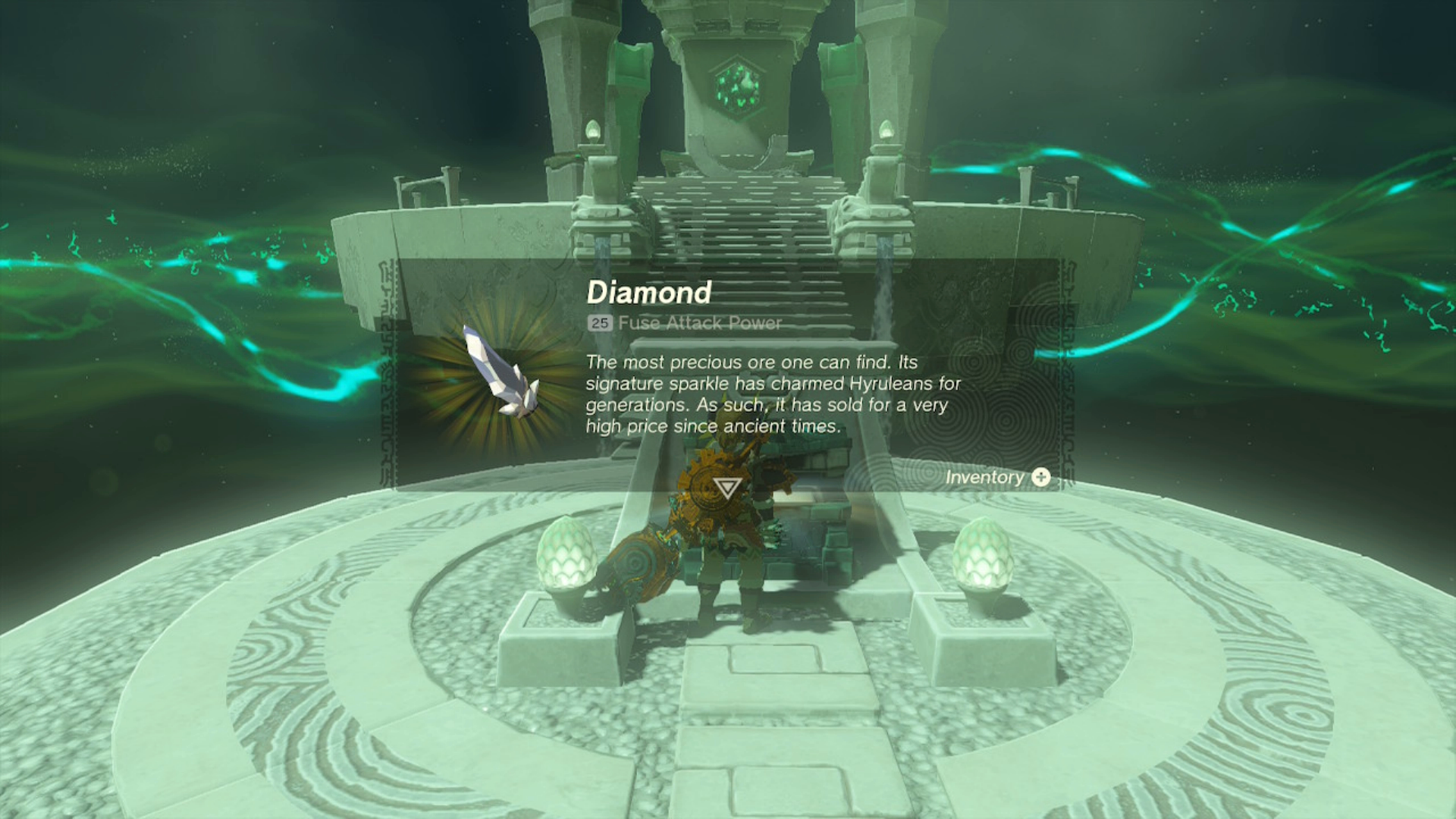 zelda tears of the kingdom rauru's blessing diamond