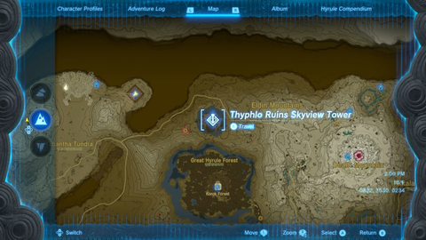 zelda tears of the kingdom north lomei prophecy typhlo ruin skyview tower