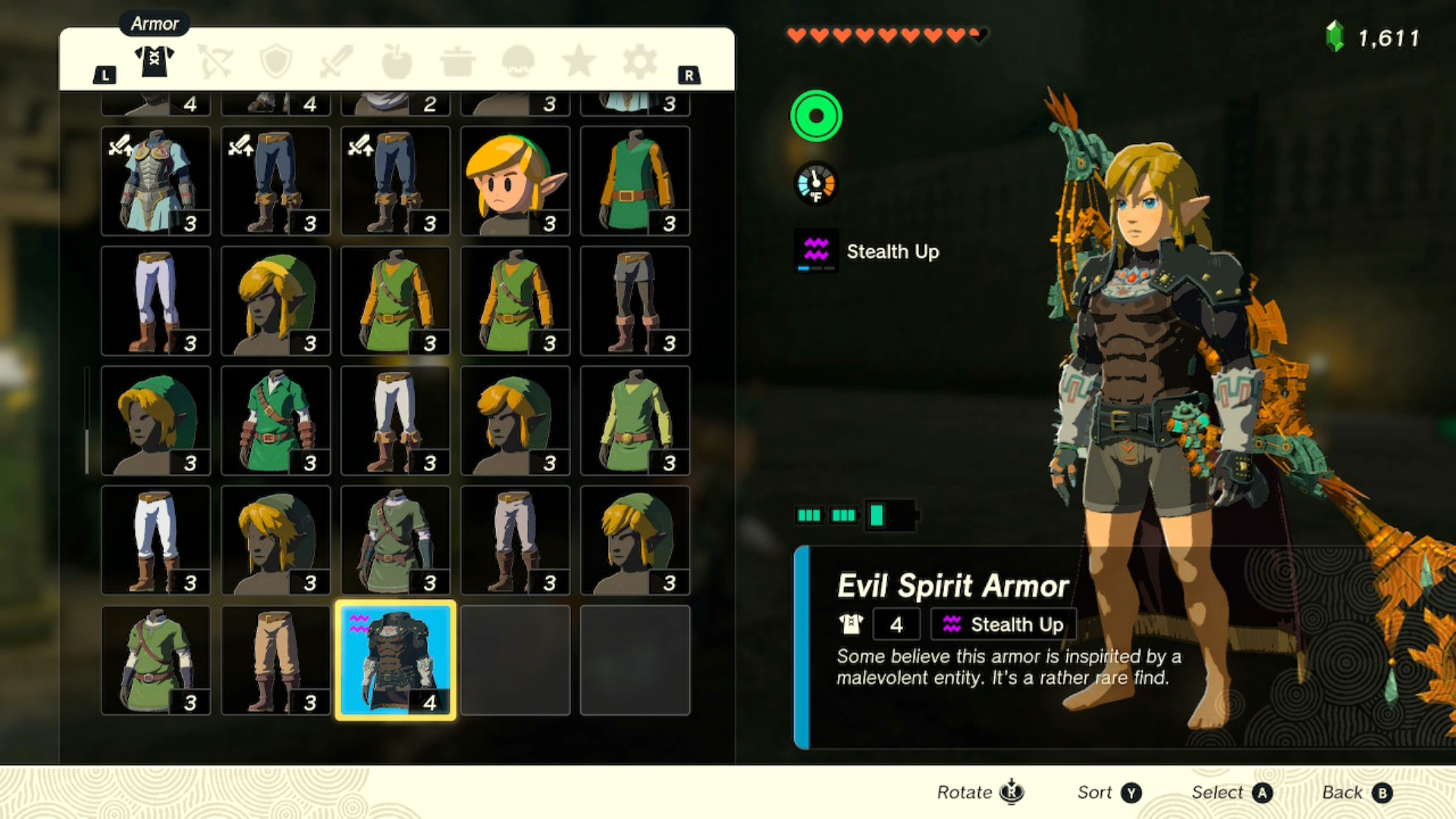 Zelda Tears of the Kingdom Armor of the Evil Spirit