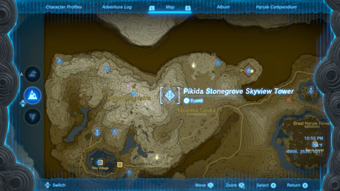 zelda tears of the kingdom north lomei prophecy pikida stonegrove skyview tower