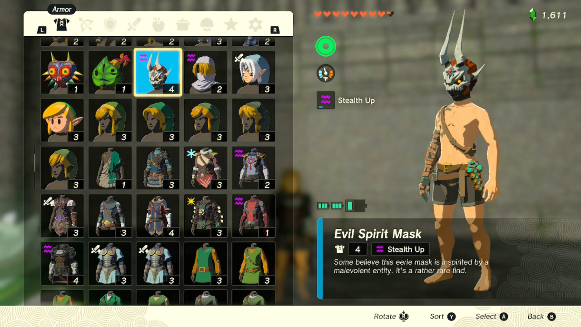 Zelda Tears of the Kingdom Evil Spirit Armor Mask
