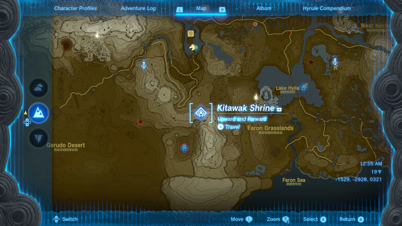 zelda tears of the kingdom south lomei labyrinth kitawak shrine location