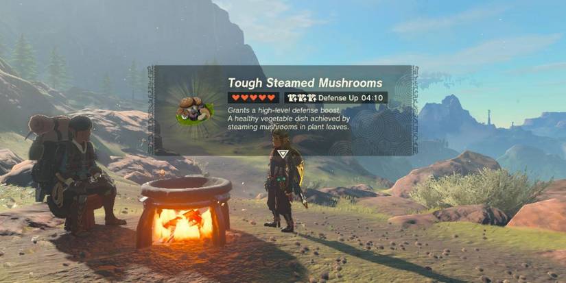 Tears of the Kingdom Tough Steamed Mushrooms