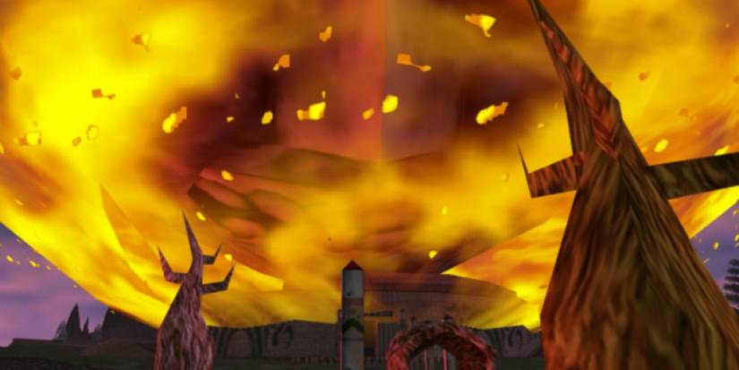 The moon crashing into Termina