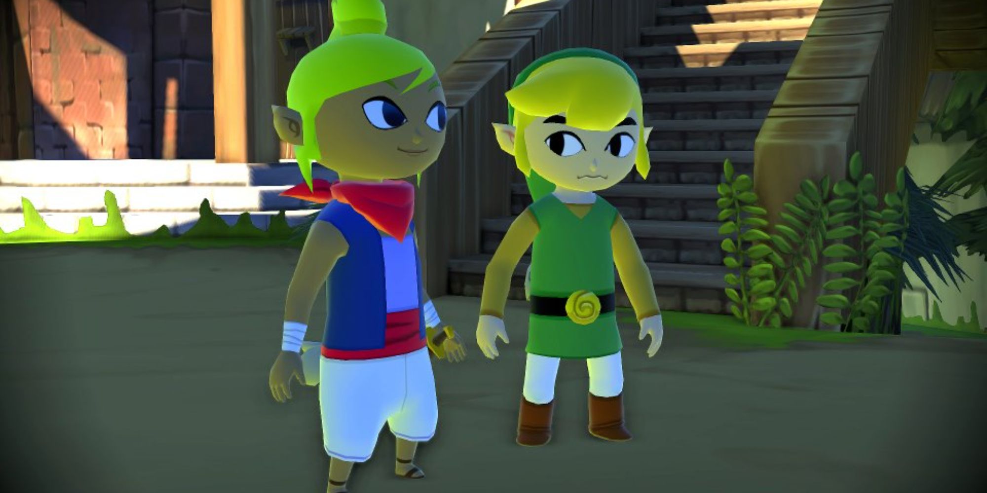 Tetra and Link in The Wind Waker