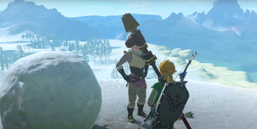 The bowling minigame in Zelda Breath of the Wild