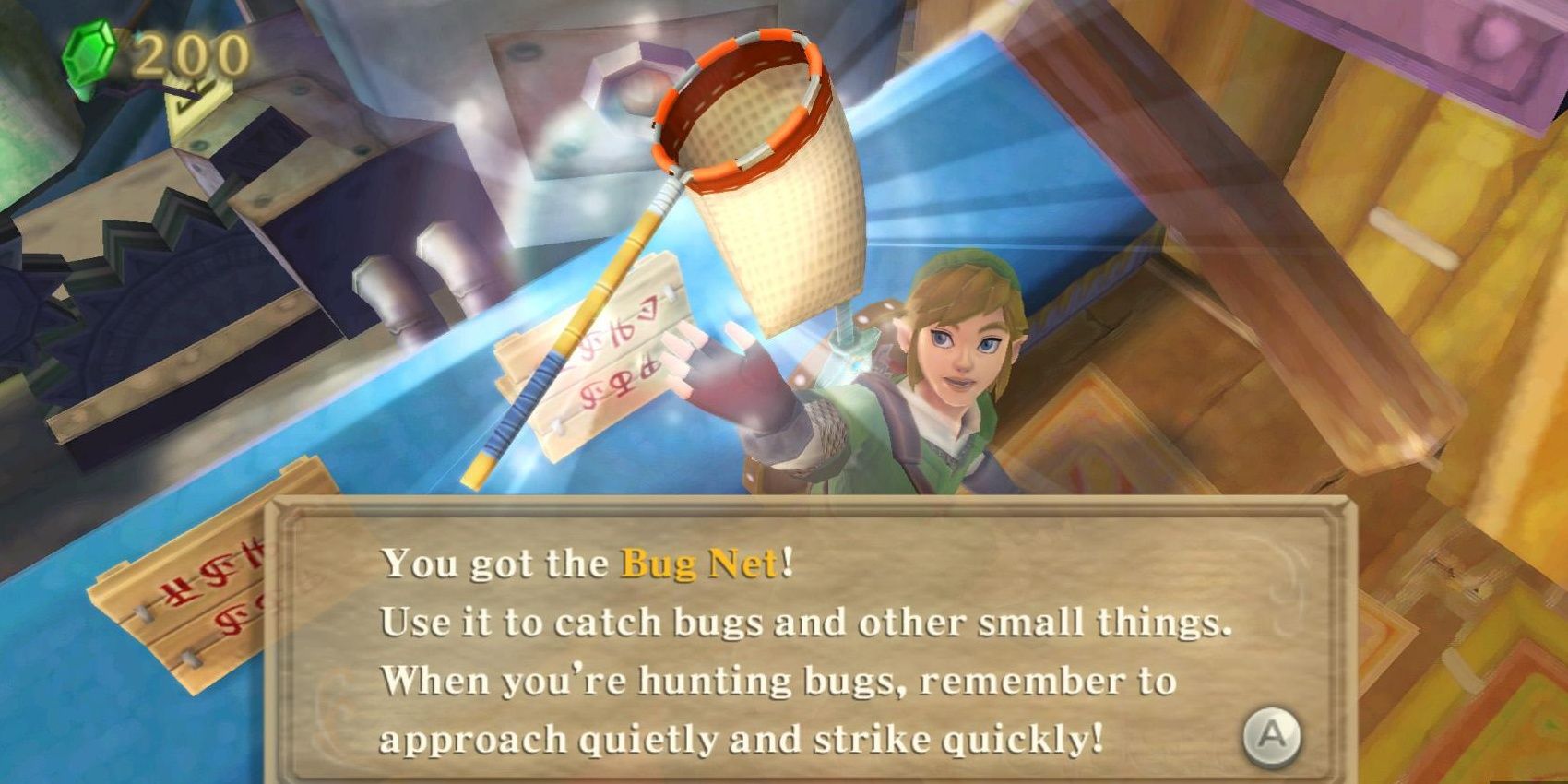 The Bug Net in The Legend of Zelda: Skyward Sword