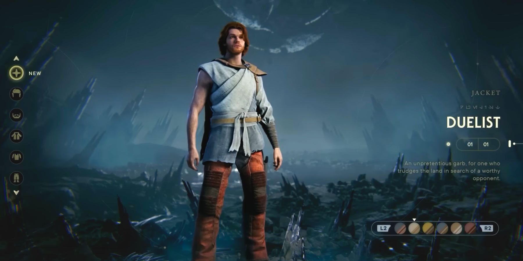 image showing the duelist jacket in star wars jedi survivor.