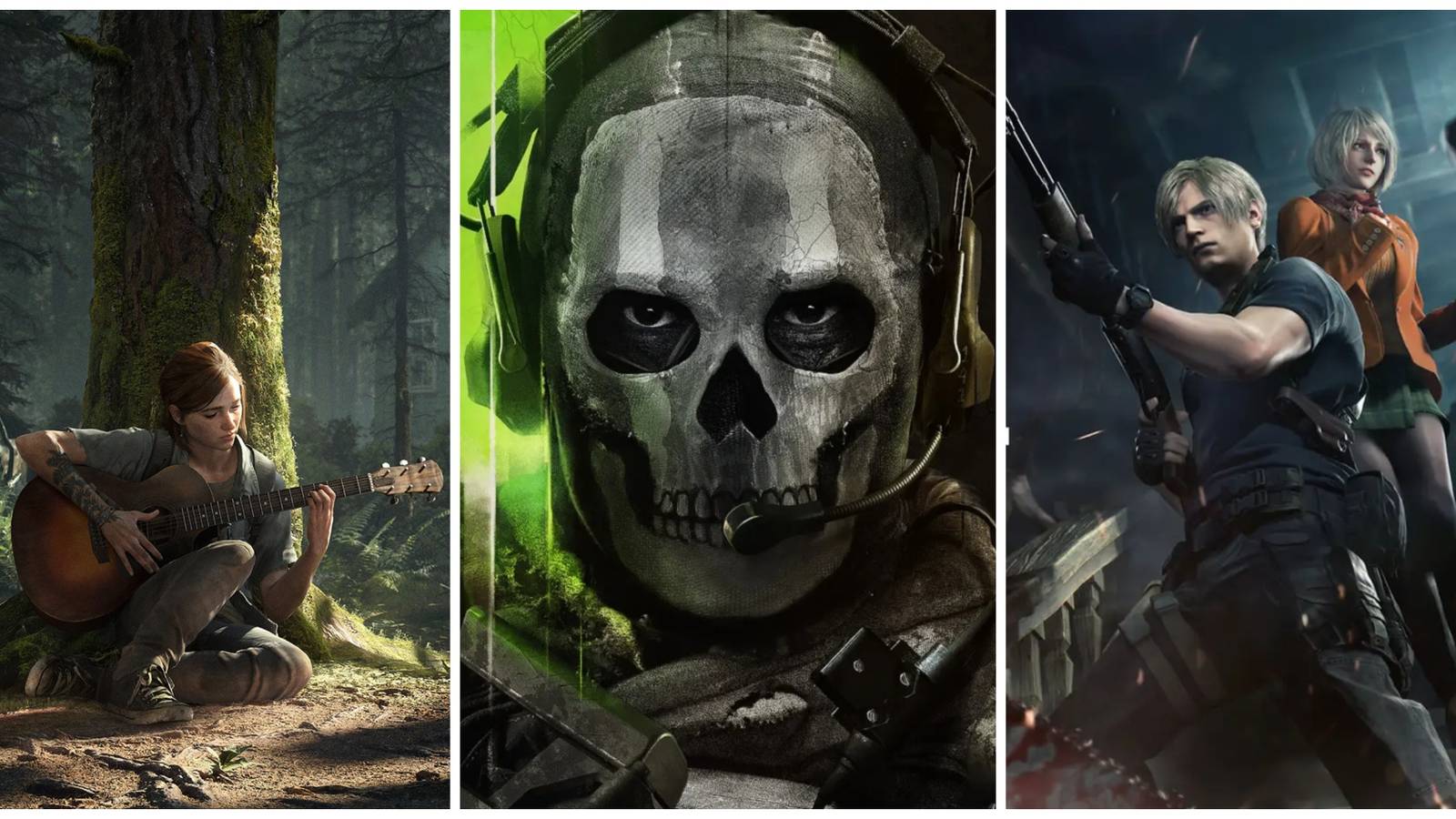 The Last of Us 2 - Call of Duty Modern Warfare 2 - Resident Evil 4