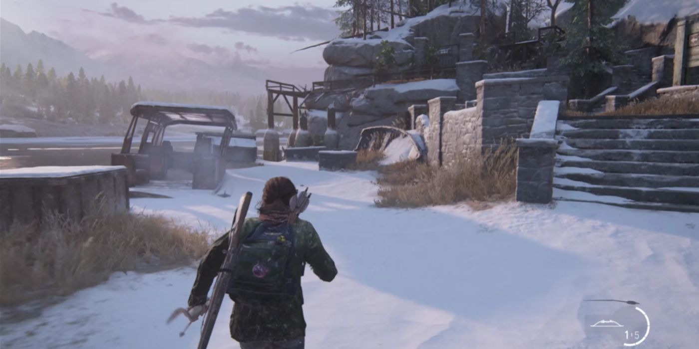 the last of us part 1 lakeside resort walkway